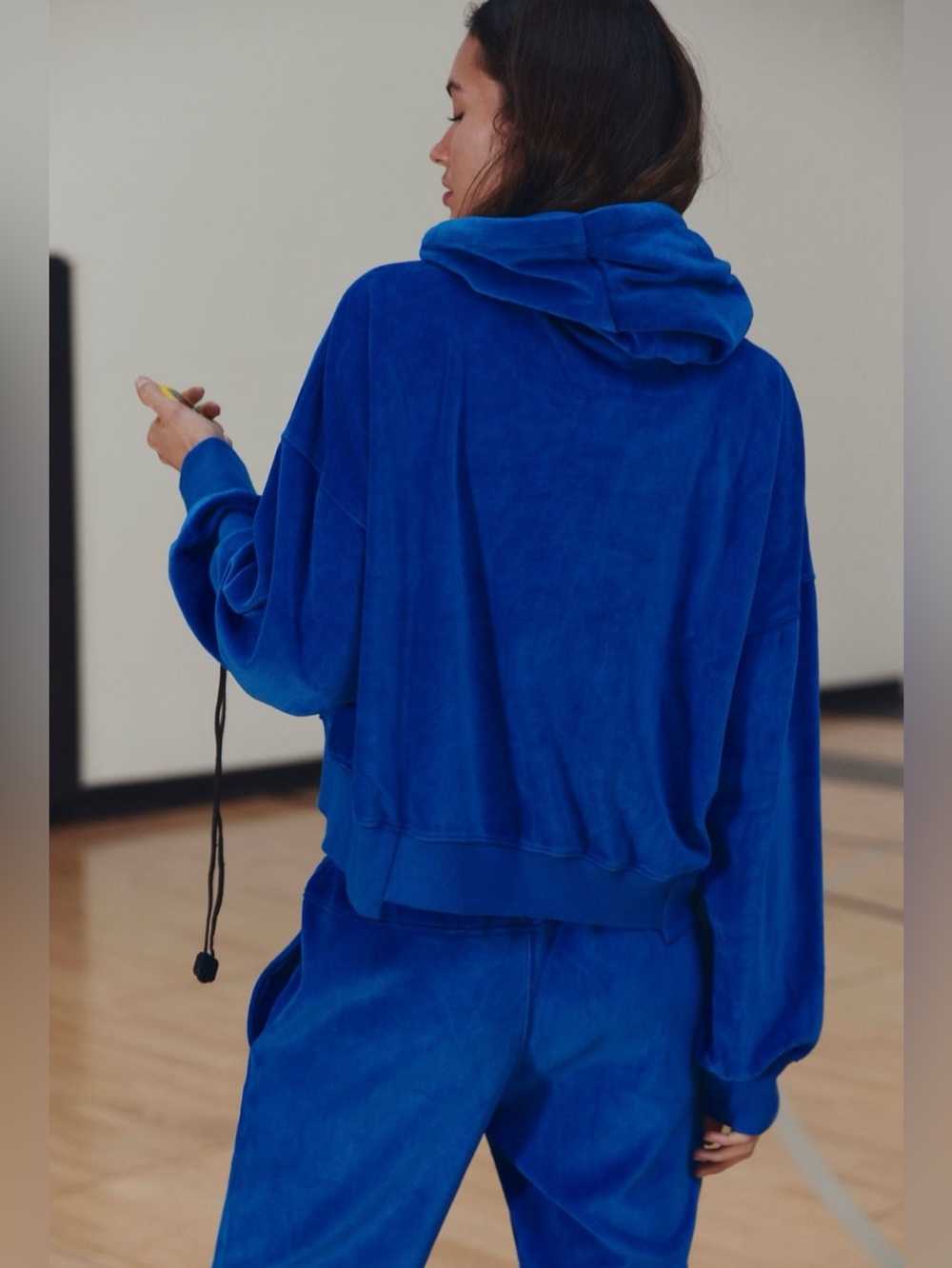NWT FREE PEOPLE MOVEMENT Undefeated Velour Set | Light Cobalt MSRP $198 Size L - Picture 5 of 12
